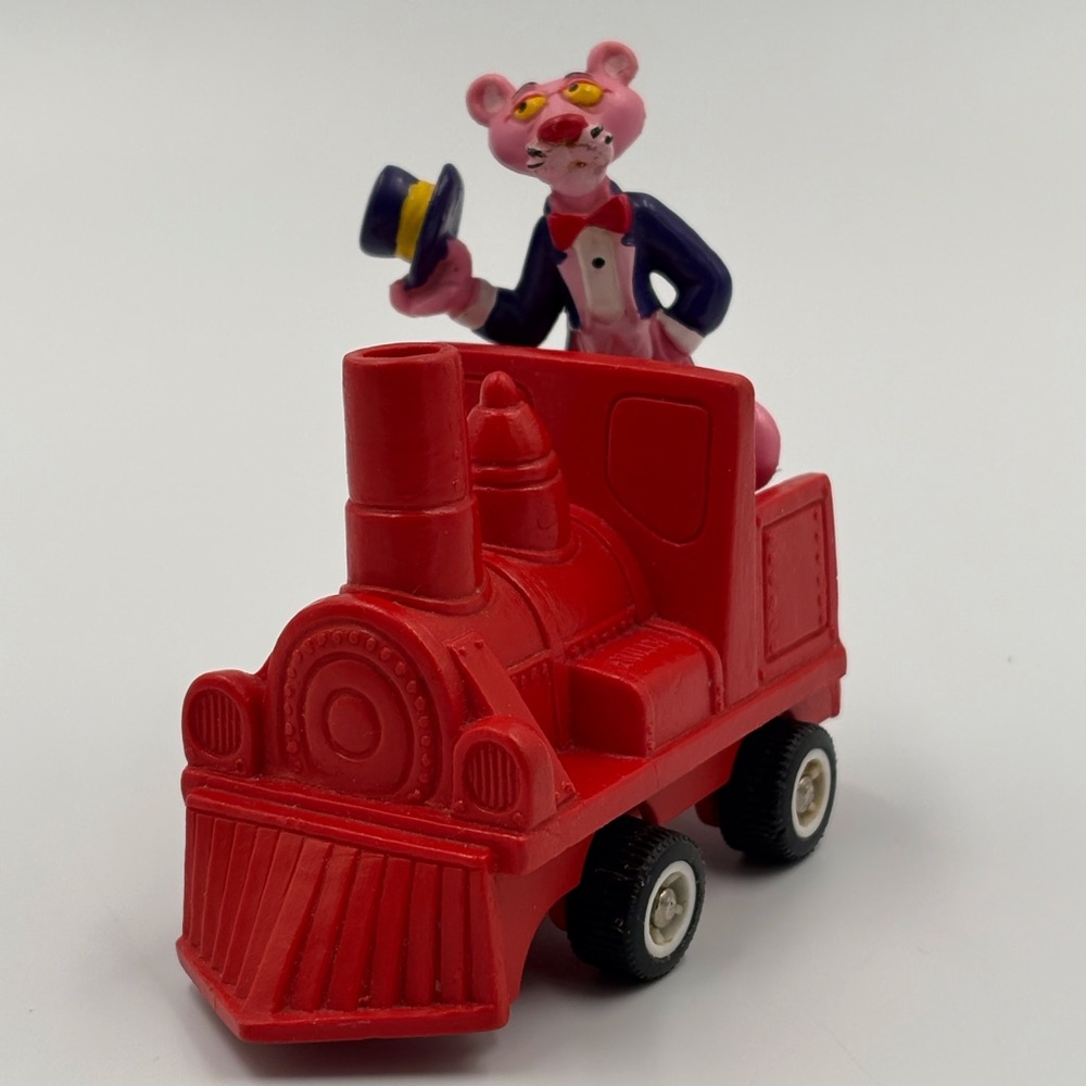 Vintage Pink Panther Train Toy By Bully
